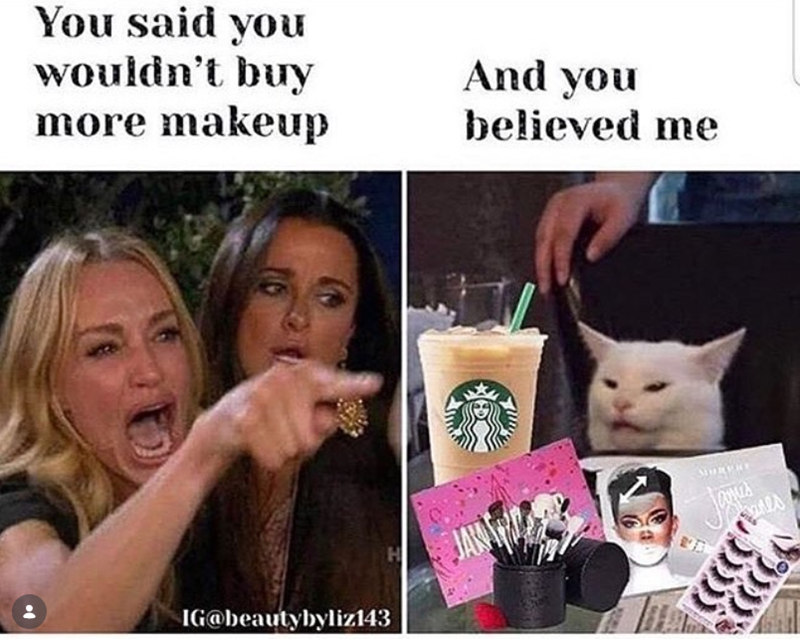 You said you wouldn't buy more makeup IG@beautybyliz143 And you believed me