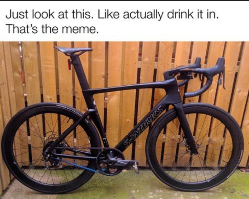 Just look at this. Like actually drink it in. That's the meme. S-WORKS