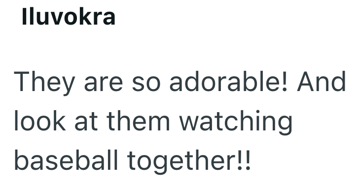 Iluvokra They are so adorable! And look at them watching baseball together!!
