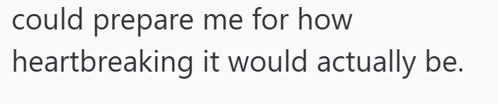 could prepare me for how heartbreaking it would actually be.