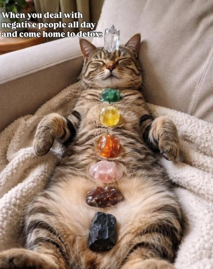 When you deal with negative people all day and come home to detox: