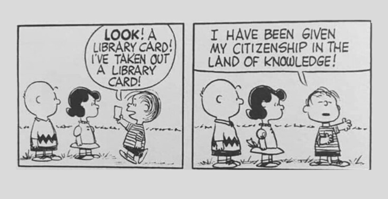 LOOK! A LIBRARY CARD!) I'VE TAKEN OUT A LIBRARY CARD! I HAVE BEEN GIVEN MY CITIZENSHIP IN THE LAND OF KNOWLEDGE! نلى L