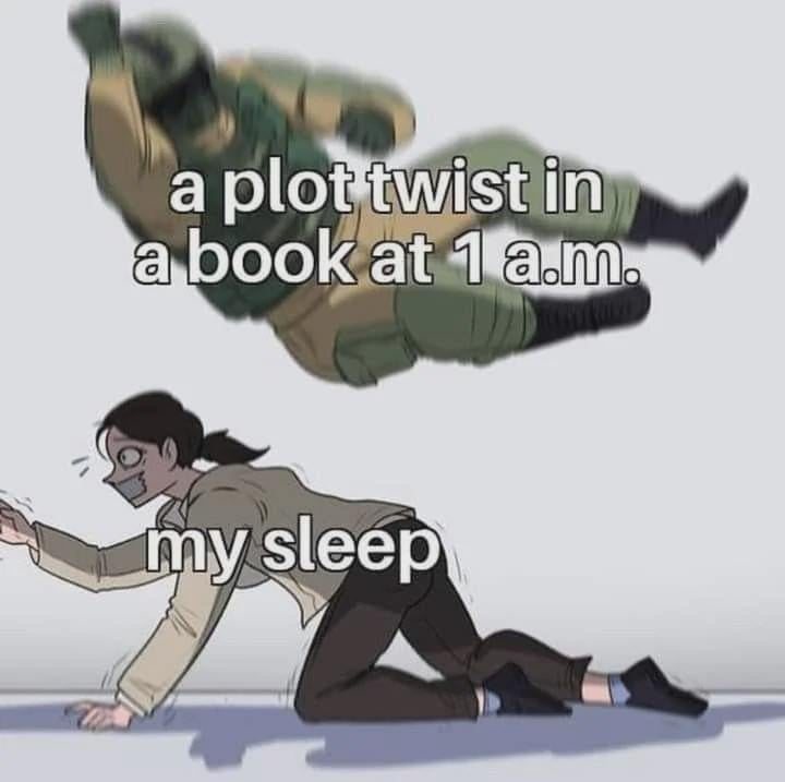 a plot twist in a book at 1 a.m. my sleep