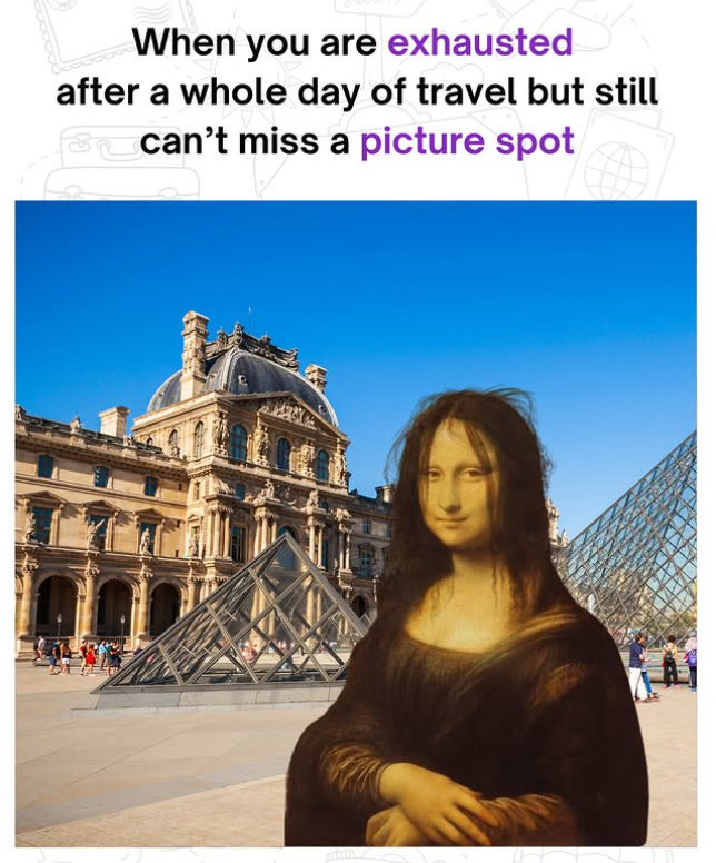 When you are exhausted after a whole day of travel but still can't miss a picture spot