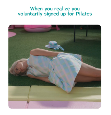 When you realize you voluntarily signed up for Pilates