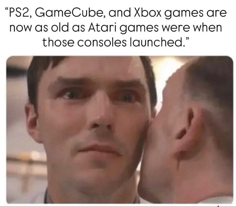 "PS2, GameCube, and Xbox games are now as old as Atari games were when those consoles launched."