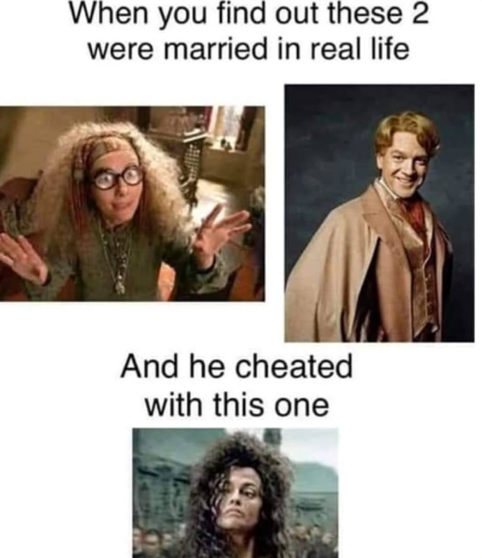 When you find out these 2 were married in real life And he cheated with this one