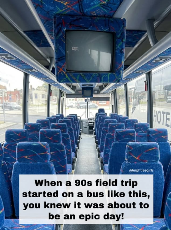 HOTE @eightiesgirls When a 90s field trip started on a bus like this, you knew it was about to be an epic day!