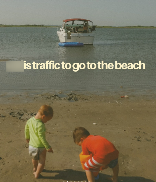 is traffic to go to the beach
