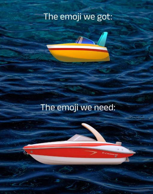 The emoji we got: The emoji we need: