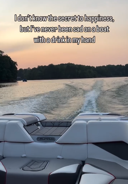I don't know the secret to happiness, but I've never been sad on a boat with a drink in my hand SUPRA