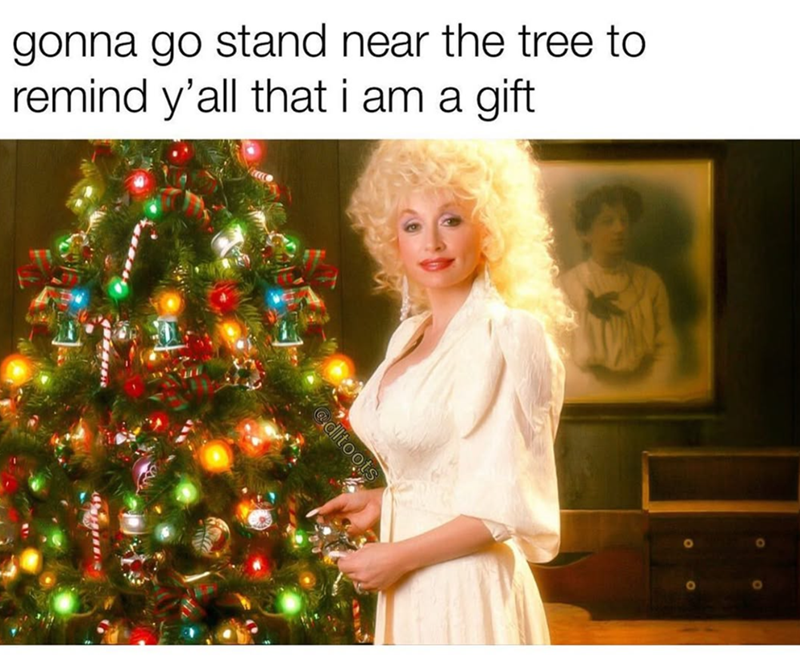 gonna go stand near the tree to remind y'all that i am a gift. @dltoots
