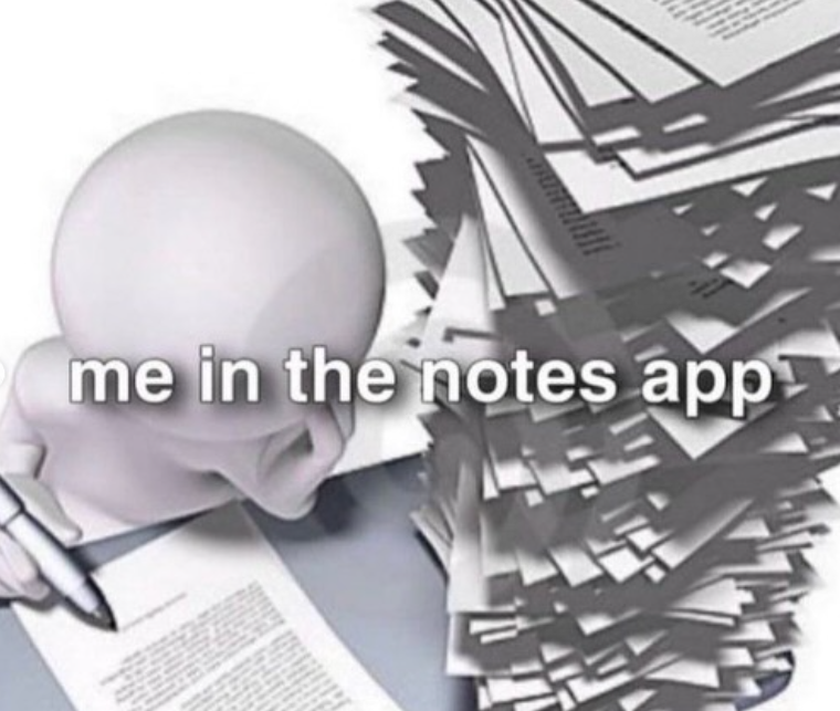 me in the notes app
