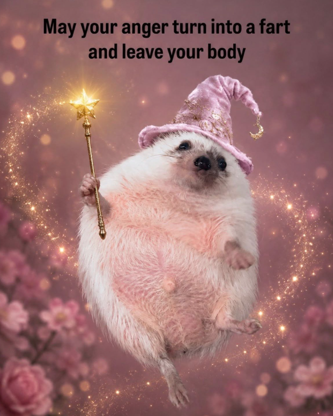 May your anger turn into a fart and leave your body