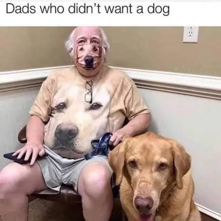Dads who didn't want a dog