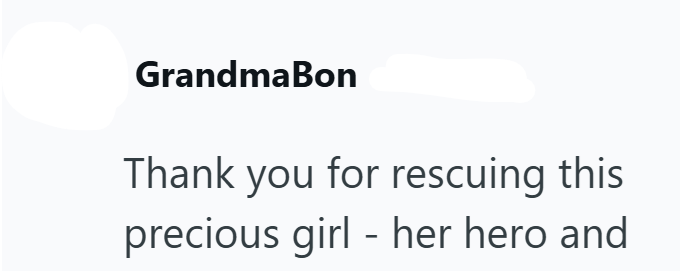 GrandmaBon Thank you for rescuing this precious girl - her hero and