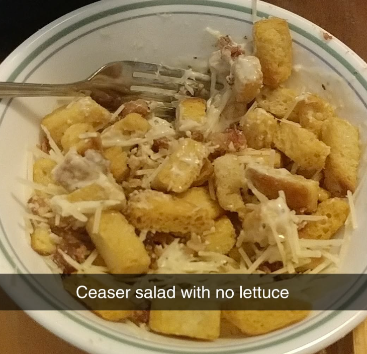 Ceaser salad with no lettuce