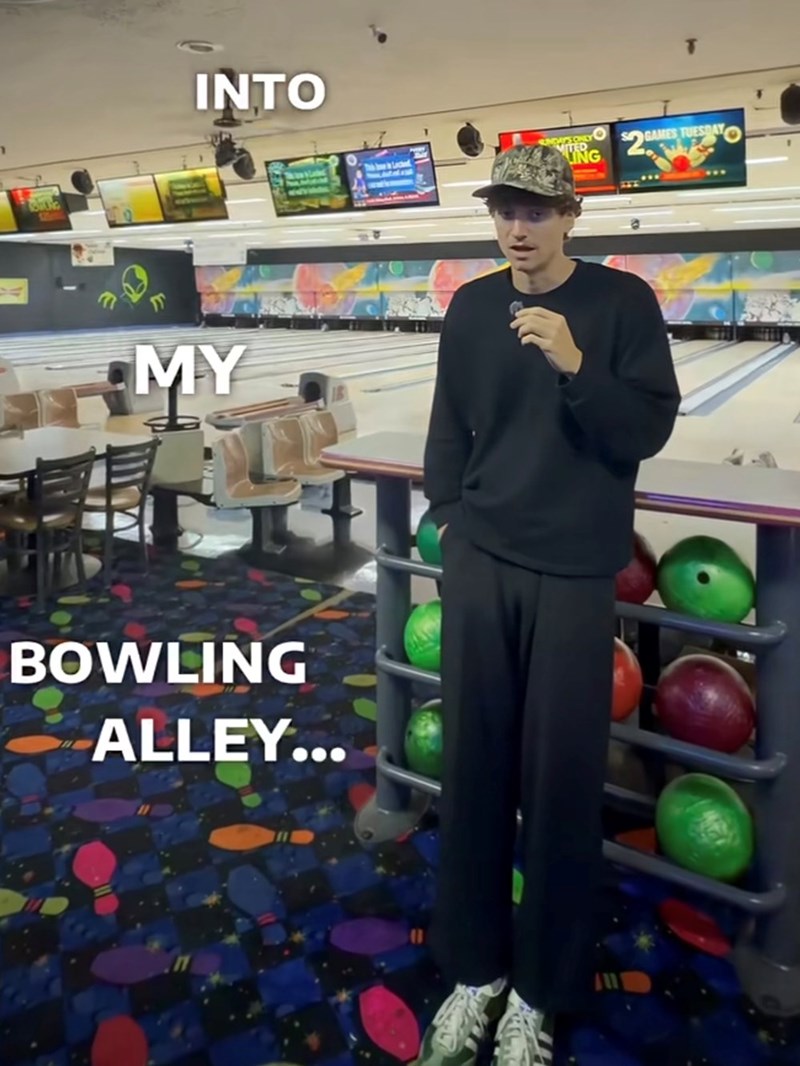 INTO MY BOWLING ALLEY... NCHIPS ONLY VITED ING GAMES TUESDAY