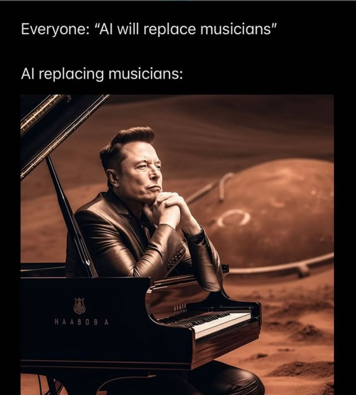 Everyone: "Al will replace musicians" Al replacing musicians: HAABOBA