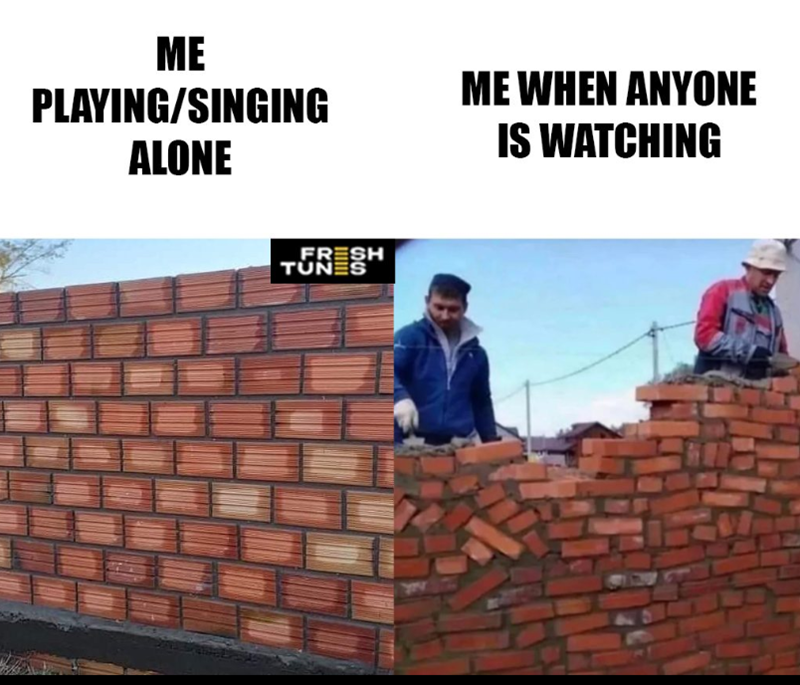 ME ME WHEN ANYONE PLAYING/SINGING ALONE FRESH TUNES IS WATCHING