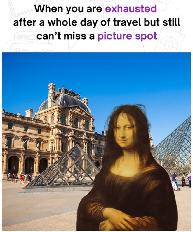 When you are exhausted after a whole day of travel but still can't miss a picture spot