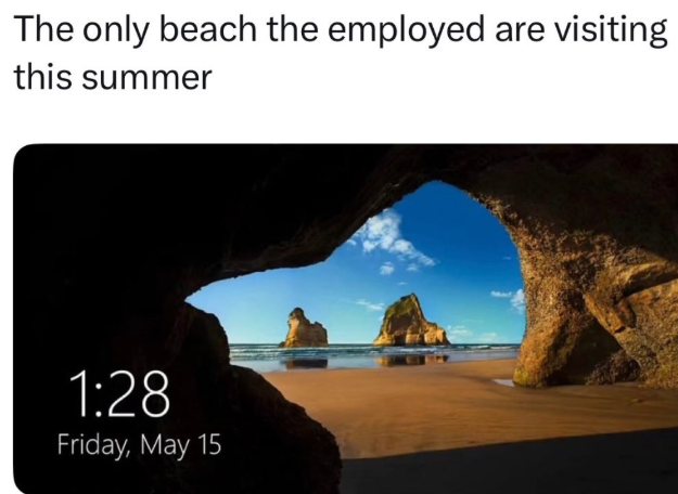 The only beach the employed are visiting this summer 1:28 Friday, May 15