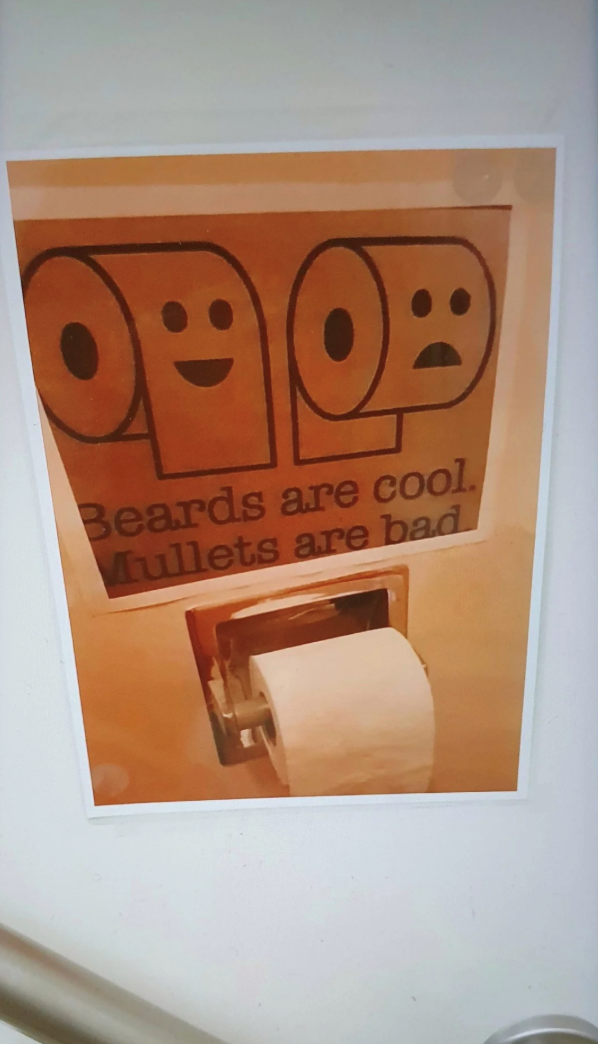 Beards are cool. Mullets are bad
