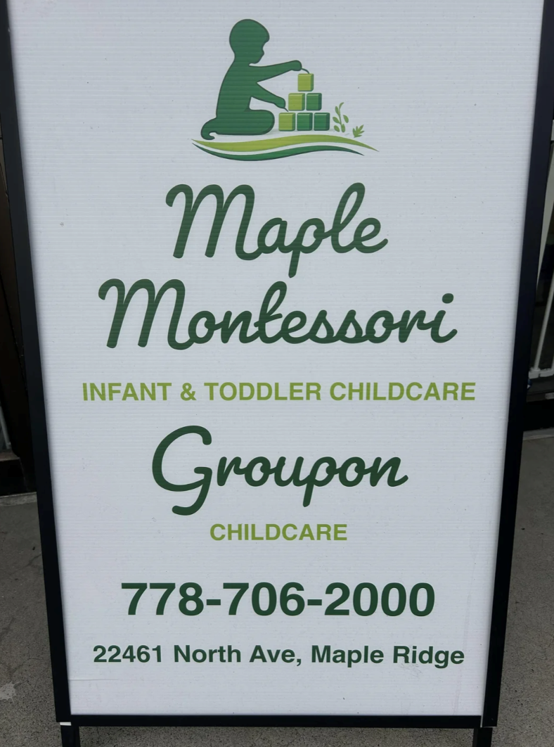 Maple Montessori INFANT & TODDLER CHILDCARE Groupon CHILDCARE 778-706-2000 22461 North Ave, Maple Ridge