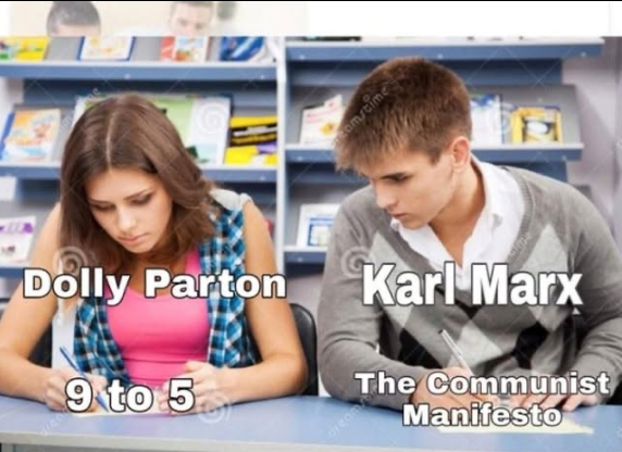 amstime Dolly Parton 9 to 5 Karl Marx The Communist Manifesto