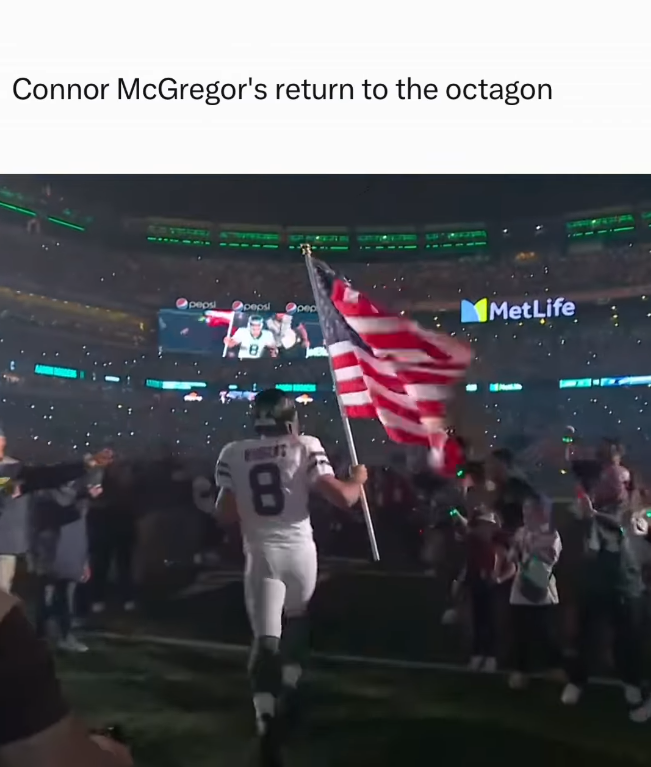 Connor McGregor's return to the octagon pepsi pepsi Opep MetLife 8