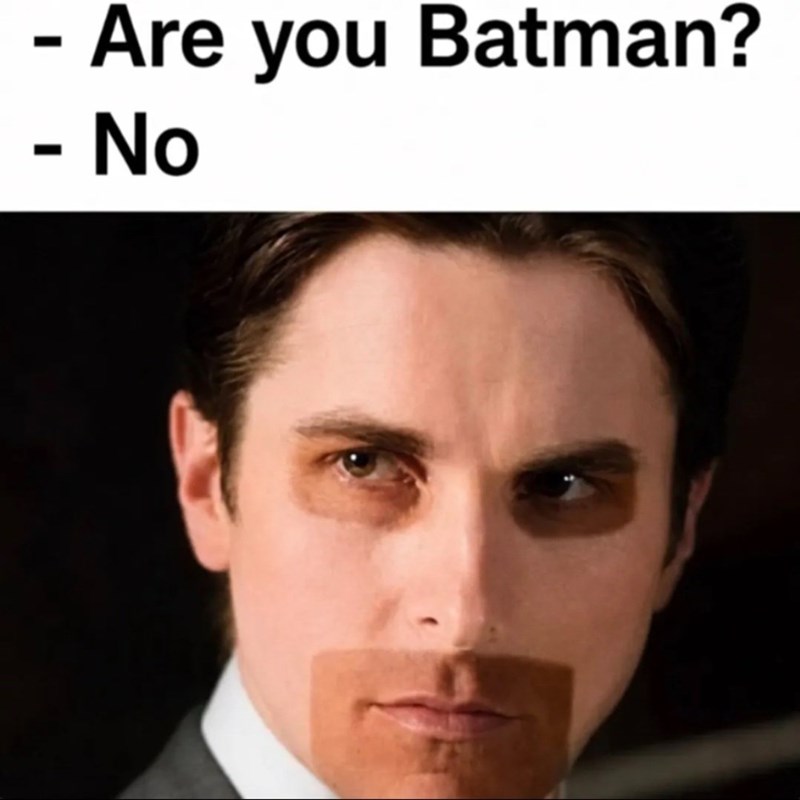 - Are you Batman? - No