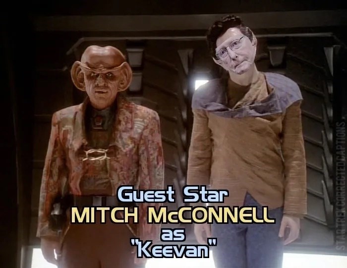 Guest Star MITCH MCCONNELL as "Keevan STAR TREK CORRECTED CAPTIONS