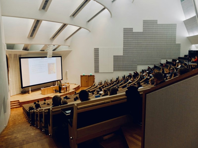 People sitting in lecture hall