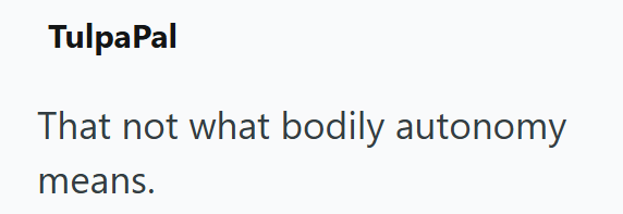 TulpaPal That not what bodily autonomy means.