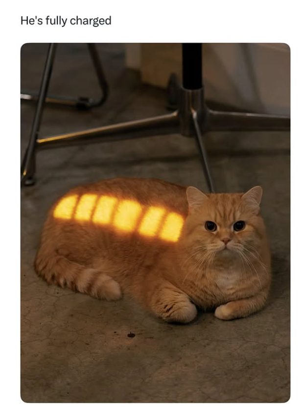 He's fully charged