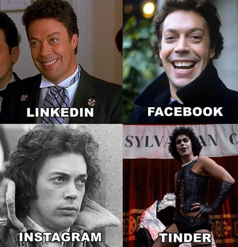 LINKEDIN FACEBOOK SYLVA AN C INSTAGRAM TINDER