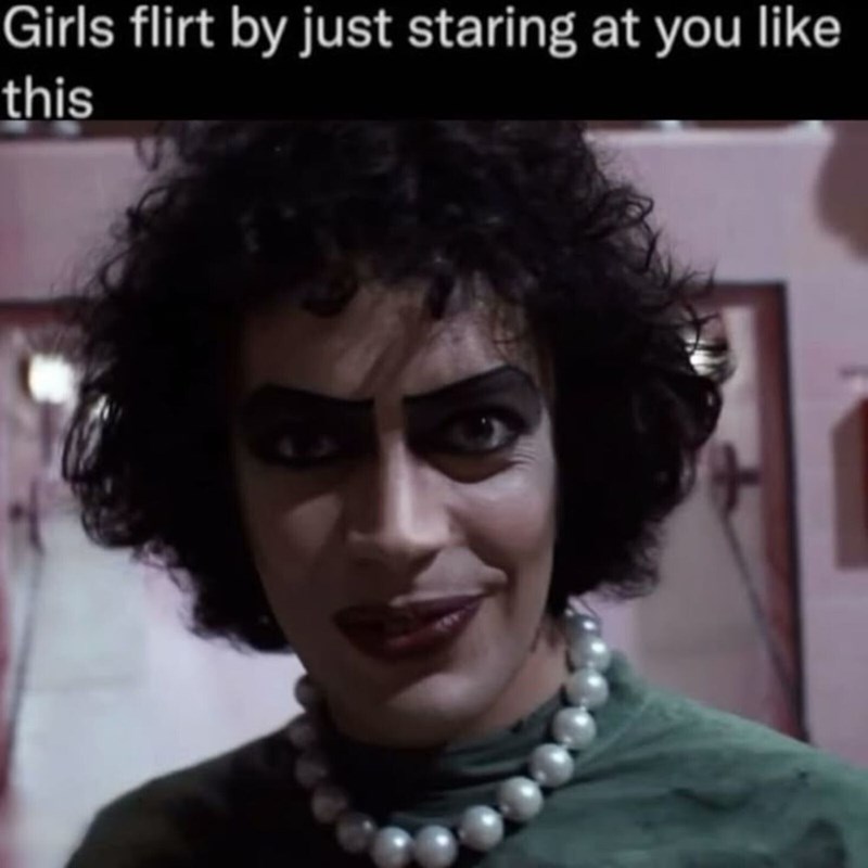Girls flirt by just staring at you like this