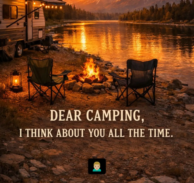 DEAR CAMPING, I THINK ABOUT YOU ALL THE TIME.