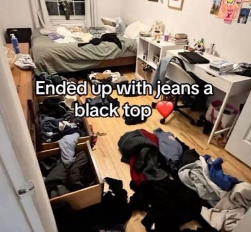 Ended up with jeans a black top