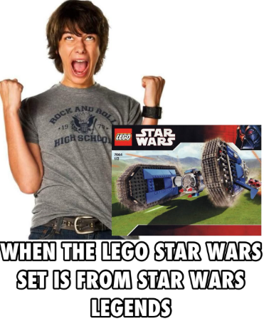 ROCK 19 AND BOLL HIGH SCHOO 7664 1/2 TAR WARS WHEN THE LEGO STAR WARS SET IS FROM STAR WARS LEGENDS