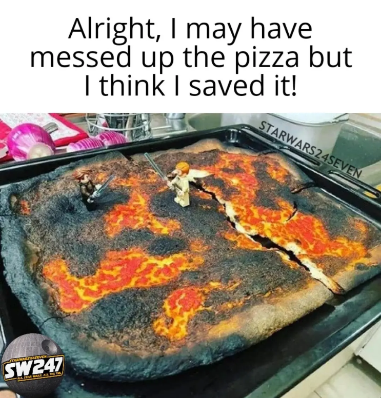 Alright, I may have messed up the pizza but I think I saved it! SA STARWARS24SEVEN STARWARS24SEVEN SW247