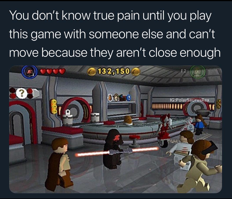 You don't know true pain until you play this game with someone else and can't move because they aren't close enough 132,150 ୧୧୨ 001 IG:PolarSaurus Rex