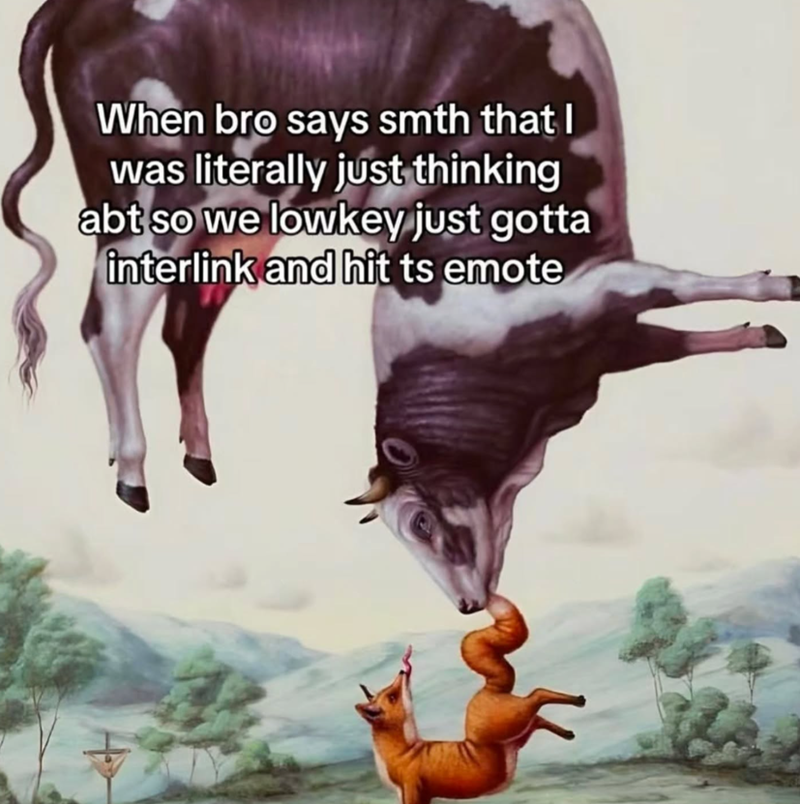 When bro says smth that I was literally just thinking abt so we lowkey just gotta interlink and hit ts emote