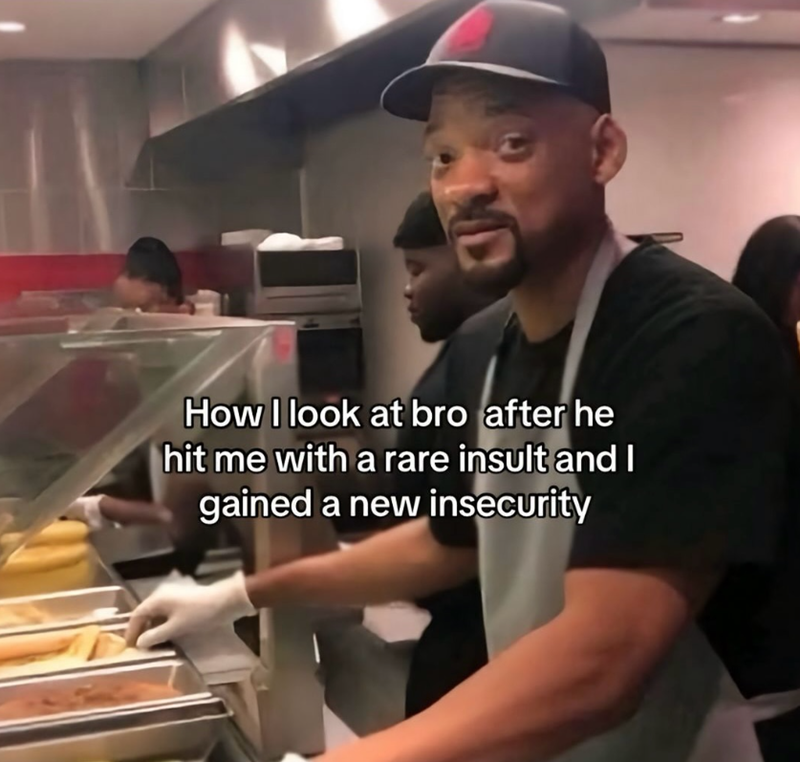 How I look at bro after he hit me with a rare insult and I gained a new insecurity