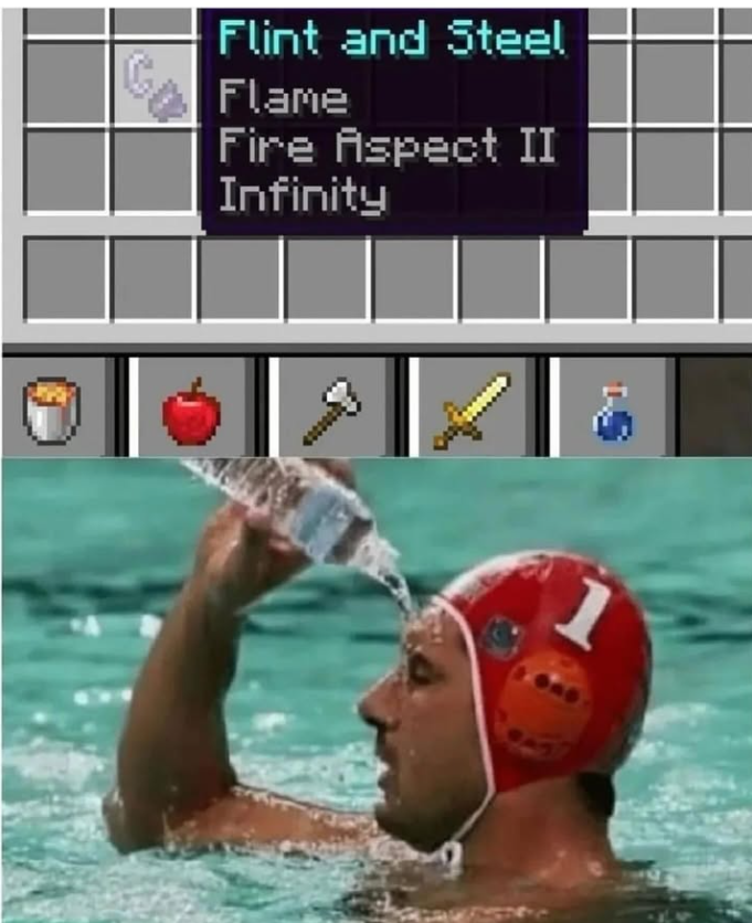 Flint and Steel Flame Fire Aspect II Infinity 1