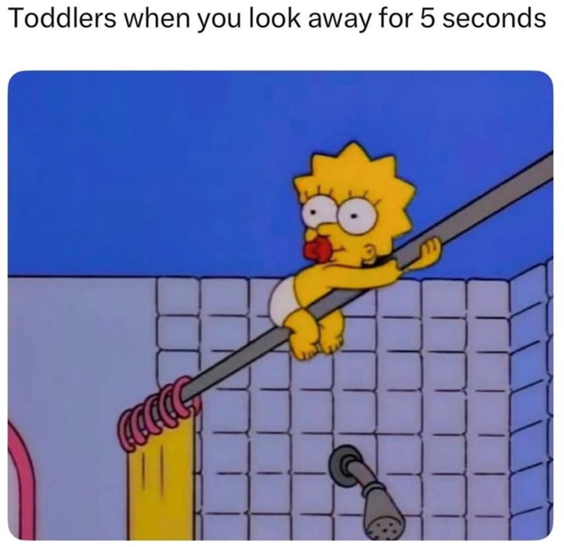 Toddlers when you look away for 5 seconds