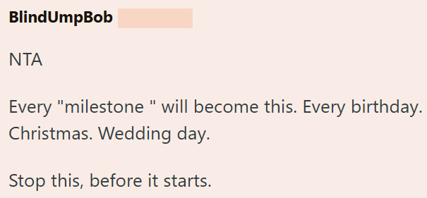 BlindUmpBob ΝΤΑ Every "milestone "will become this. Every birthday. Christmas. Wedding day. Stop this, before it starts.
