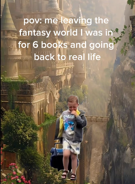 pov: me leaving the fantasy world I was in for 6 books and going back to real life Stc
