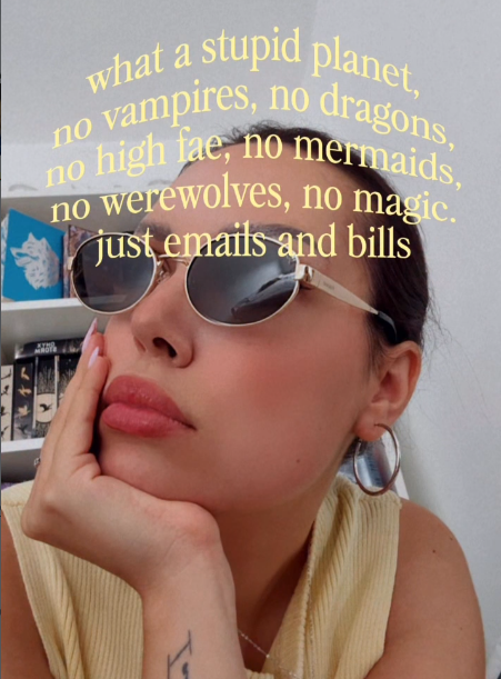 what a stupid planet, no vampires, no dragons, high fae, no mermaids, o werewolves, no magic. just emails and bills no no