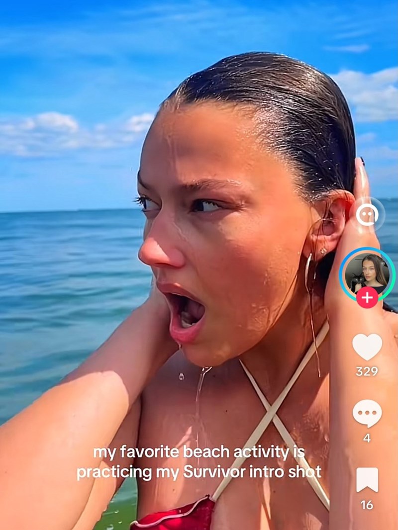 my favorite beach activity is practicing my Survivor intro shot + 329 4 16